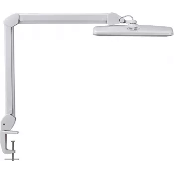 MAUL lampada da scrivania LED Intro dimmerabile con base a morsetto bianca
