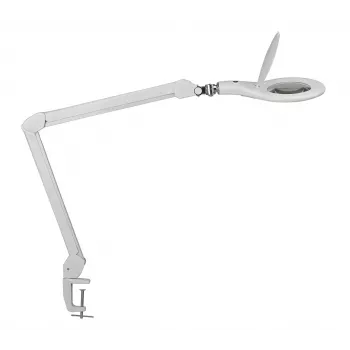 MAUL lampada LED d'ingrandimento Makro con base a pinza bianca