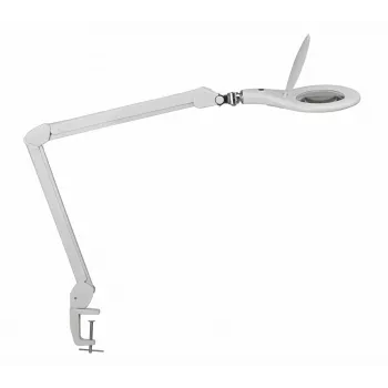 MAUL lampada LED d'ingrandimento Makro con base a pinza bianca