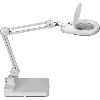 MAUL Lampada d'ingrandimento LED Viso con base bianca