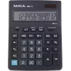 MAUL MXL 12 calcolatrice da tavolo con display LCD a 12 cifre, calcolo fiscale, Dual-Power, nero 7267090