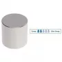 MAUL Magnete cilindrico in neodimio, 10 x 10 mm, nichelato, forza di tenuta: 4 kg - 1 pz. (6166896)