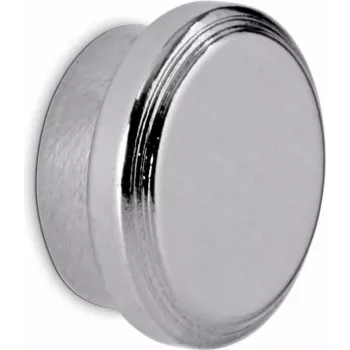 MAUL magnete rotondo al neodimio con custodia in acciaio inox, 30 mm di diametro, 9 mm di spessore, argento, 1 pezzo 6171096