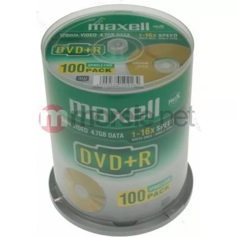 Maxell DVD+R 4.7 GB 16x 100 dischi a torta