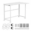 MCN Maclean tavolo pieghevole a L bianco 100x65 cm mobile con ruote bloccabili MC-1250 L/W