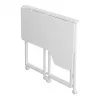 MCN Maclean tavolo pieghevole a L bianco 100x65 cm mobile con ruote bloccabili MC-1250 L/W