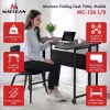 MCN Maclean scrivania/tavolo pieghevole, nero, mobile, 100x73 cm, max. 50 kg, ad angolo, a L, MC-126 L/B