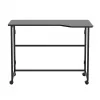 MCN Maclean MC-1250 L/B Scrivania angolare pieghevole a L, nera, mobile, 100x65 cm, max 50 kg
