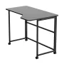 MCN Maclean MC-1250 L/B Scrivania angolare pieghevole a L, nera, mobile, 100x65 cm, max 50 kg