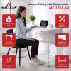 MCN Maclean MC-126 L/W Scrivania pieghevole a L, Bianca, mobile, 100x73 cm, portata 50 kg