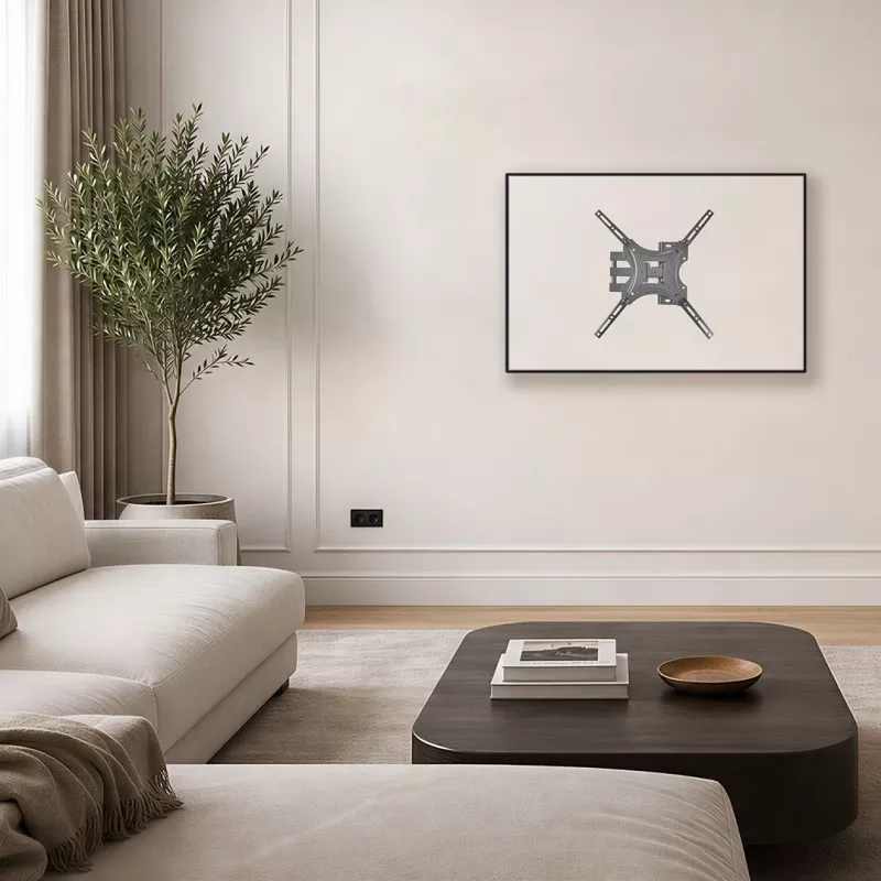 MCN Maclean MC-190 supporto TV da parete completamente orientabile per schermi 32-55 inch, VESA fino a 400x400, 25 kg, nero