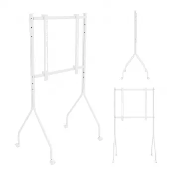 MCN Maclean supporto / carrello TV su ruote, 37–80, carico max 50 kg, VESA max 600x400, bianco, MC-180 W