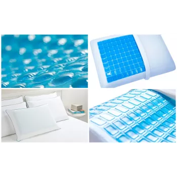 MDH QMED cuscino ortopedico con gel refrigerante - memory foam (cuscino comfort gel)
