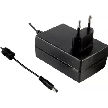 MEAN WELL GST36E12-P1J alimentatore AC/DC 36W 12V DC 3A con spina EU e connettore cavo 5,5x2,1mm