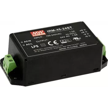 MEAN WELL IRM-45-12ST alimentatore AC/DC incapsulato 45 W 12 VDC per montaggio su PCB