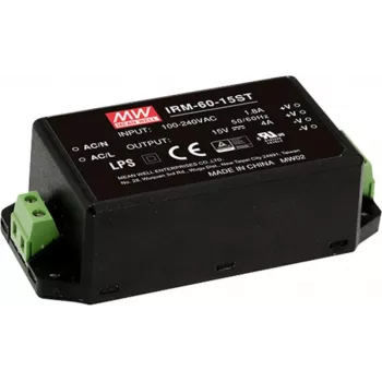 Mean Well IRM-60-12ST alimentatore AC/DC 60W per montaggio su PCB 12V 5A