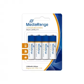 MEDIARANGE MRBAT154 batteria litio AA 1,5V confezione da 4