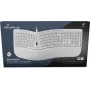 MediaRange MROS272 Tastiera ergonomica con filo, design split, 124 tasti, rotella di scorrimento integrata, bianco