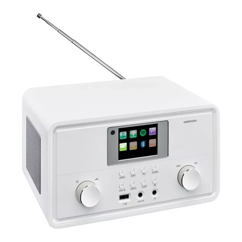 MEDION MD 88069 Radio internet con DAB+, FM, Bluetooth e WLAN, bianco