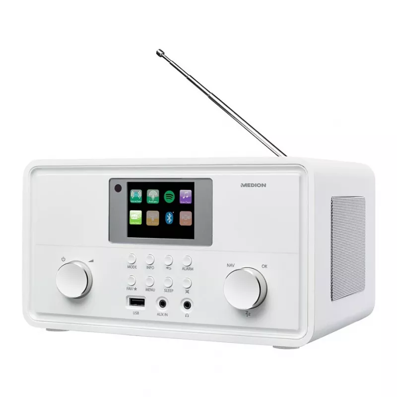 MEDION MD 88069 Radio internet con DAB+, FM, Bluetooth e WLAN, bianco