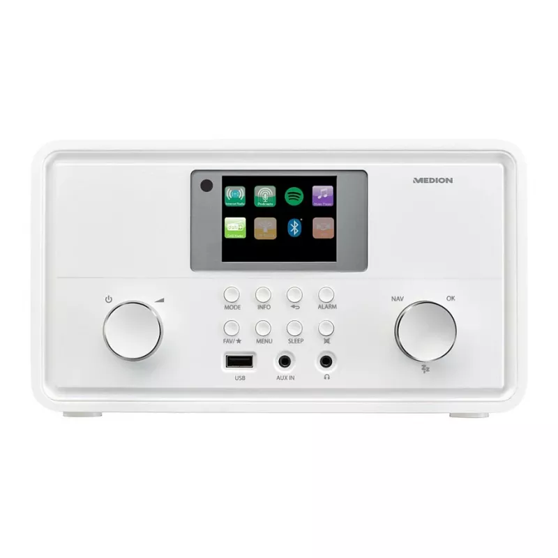 MEDION MD 88069 Radio internet con DAB+, FM, Bluetooth e WLAN, bianco
