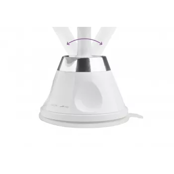 Medisana CM 850 specchio cosmetico LED con ingrandimento 5x, LED bianco luce diurna, sensore touch, rotazione 360°, argento