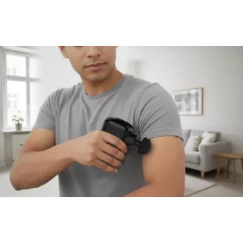 Medisana MG 120 Pocket Massage Gun massaggiatore a percussione con 4 accessori, ricaricabile USB-C, 4 livelli di intensità, formato compatto da viaggio