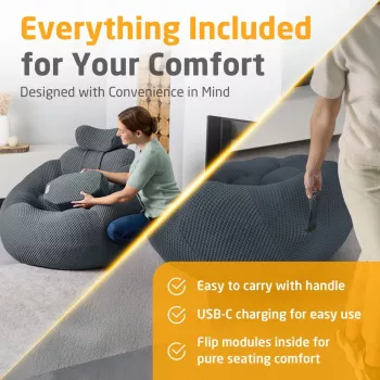 Medisana RS150 Bubble Sofa con massaggio grigio scuro