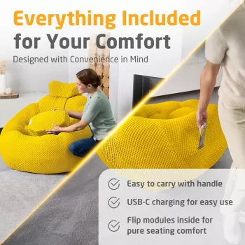 Medisana RS200 Bubble Sofa con massaggio giallo