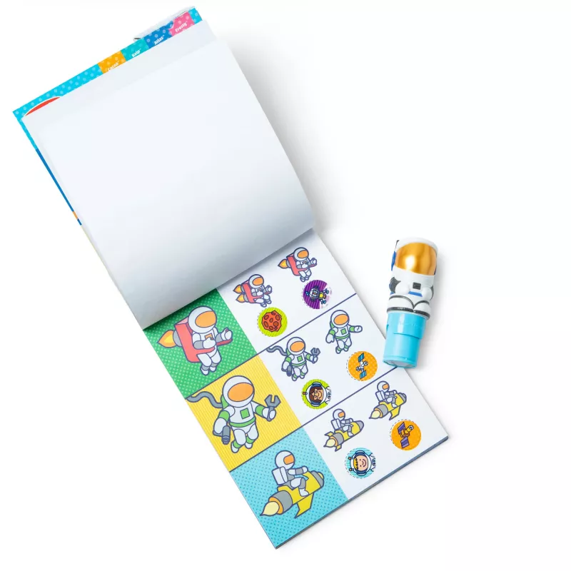 Melissa & Doug Sticker WOW! Astronauta – timbro per adesivi e blocco