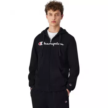 Champion Felpa con cappuccio full-zip uomo nera 220255 KK001 L
