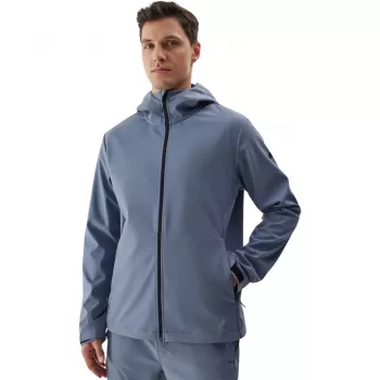 Giacca softshell uomo 4F M283 Denim - impermeabile e antivento con cappuccio, taglia L