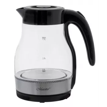 MEO Bollitore in vetro 2200W 1,7L nero MR-061-BLACK MAESTRO