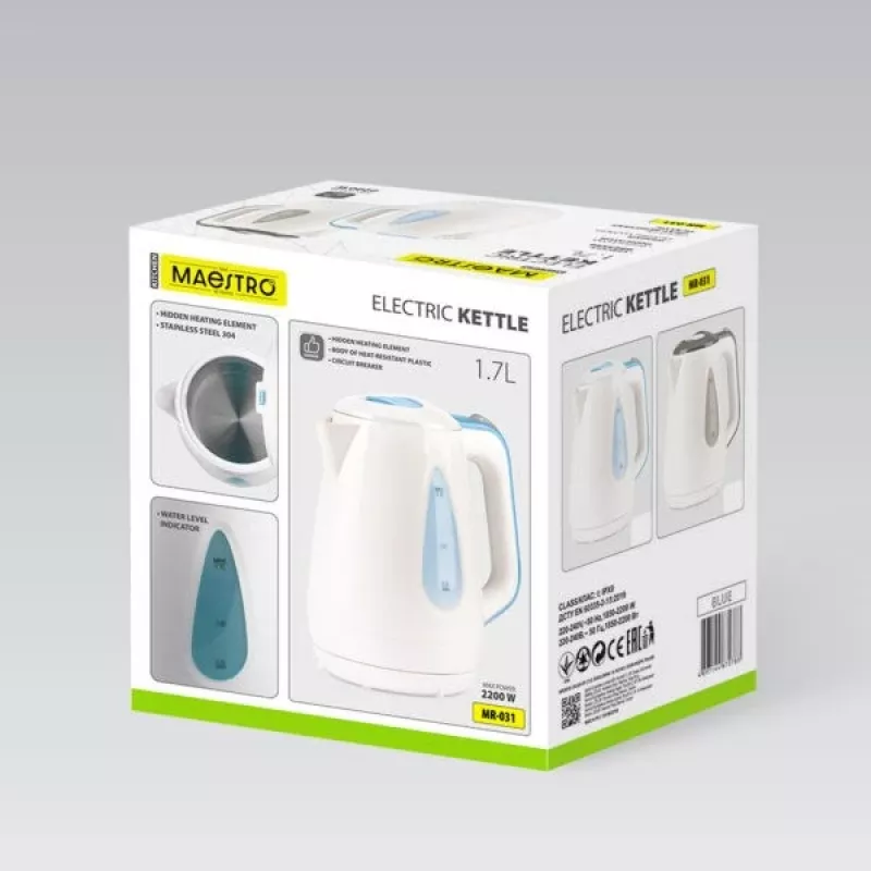 MEO MAESTRO bollitore 1,7 l 2200 W blu MR-031-BLUE