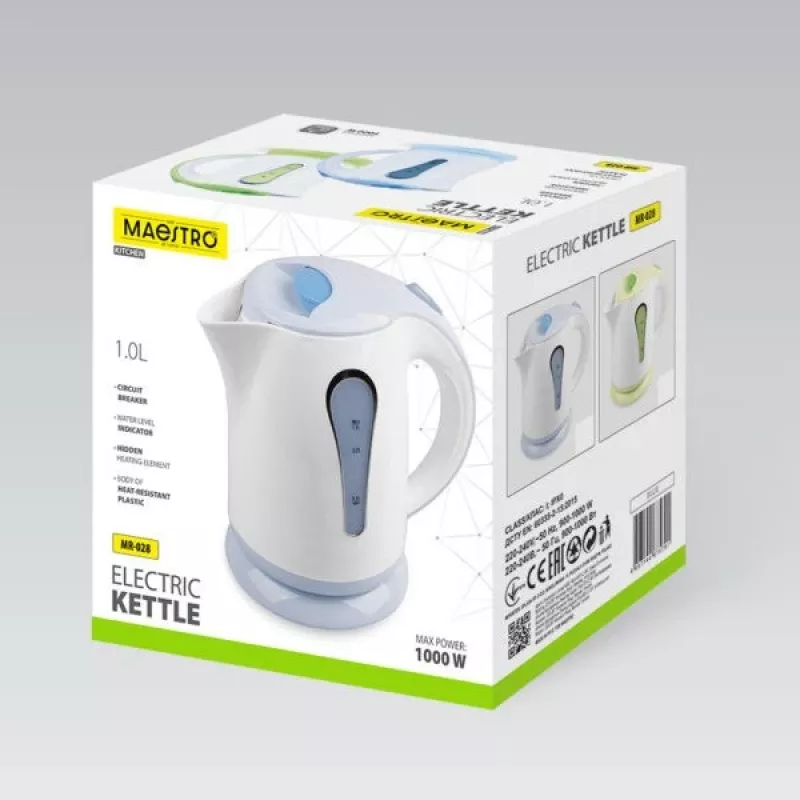 MEO MAESTRO bollitore 1,7 l 2200 W blu MR-031-BLUE