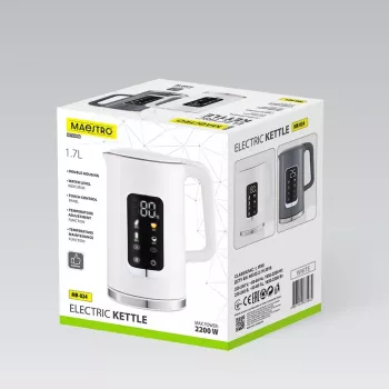 MEO Maestro bollitore con regolazione della temperatura 1,7 l 2200 W bianco