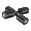 MERACH MR-2444 Manubri regolabili (set da 2) - 2,5-24 kg, 15 impostazioni, ghiera rotante, nero/rosso
