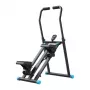 MERACH MR-2448B1 mini stepper con fasce di resistenza, monitor LCD, cilindri idraulici, nero/grigio