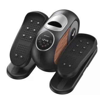 MERACH MR-E32B1 mini cyclette da casa, resistenza magnetica, 8 livelli, display LCD, sottoscrivania, nero