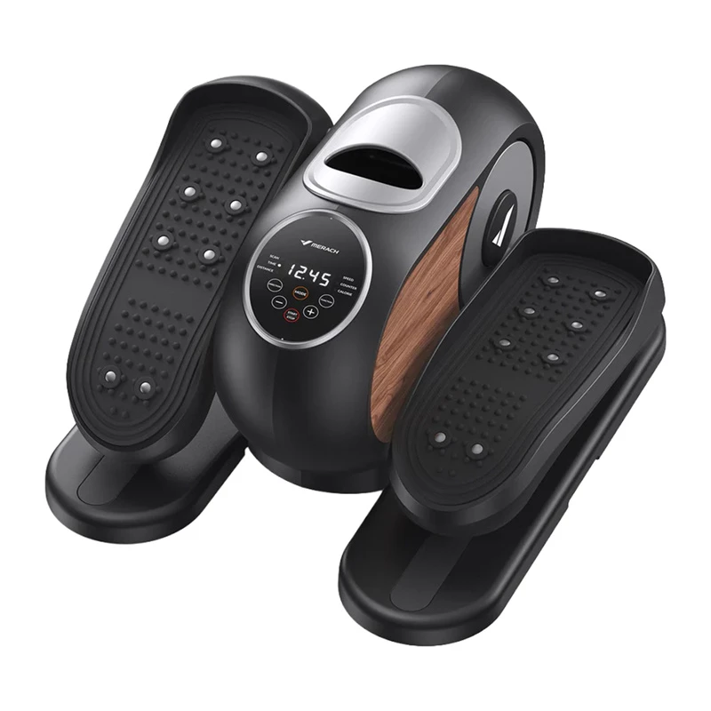 MERACH MR-E32B1 mini cyclette da casa, resistenza magnetica, 8 livelli, display LCD, sottoscrivania, nero