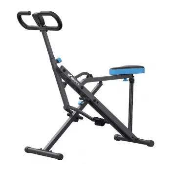 MERACH MR-R07H1 macchina squat 3-in-1 con monitor LCD, pieghevole, nero e rosso