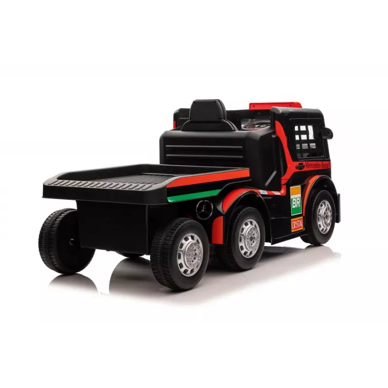 Mercedes Truck + Trailer XMX622B giocattolo a batteria con luci LED e LCD rosso