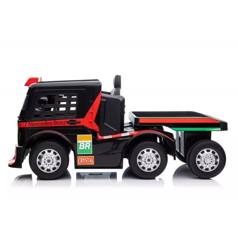 Mercedes Truck + Trailer XMX622B giocattolo a batteria con luci LED e LCD rosso