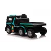 Camion elettrico cavalcabile per bambini Mercedes XMX622B con rimorchio, LCD, blu