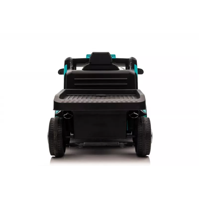 Camion elettrico cavalcabile per bambini Mercedes XMX622B con rimorchio, LCD, blu