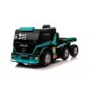 Camion elettrico cavalcabile per bambini Mercedes XMX622B con rimorchio, LCD, blu