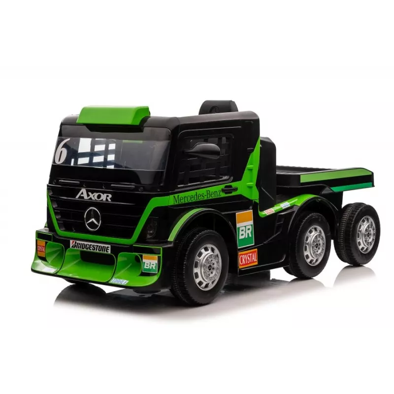Mercedes Truck + Trailer XMX622B giocattolo a batteria con LCD verde