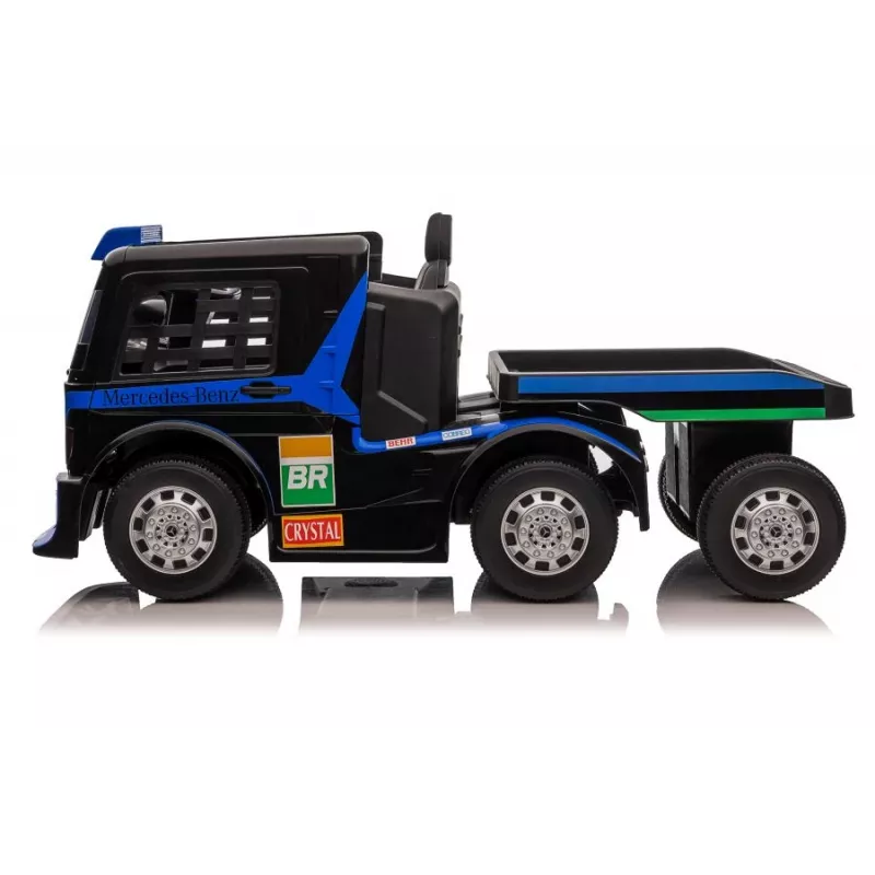 Mercedes Truck + Trailer XMX622B giocattolo a batteria con LCD blu navy