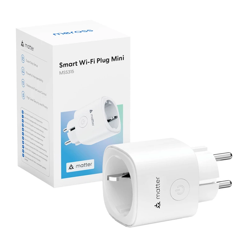 MEROSS MSS315CFH-EU presa smart con monitoraggio energia (Matter) (confezione da 4)