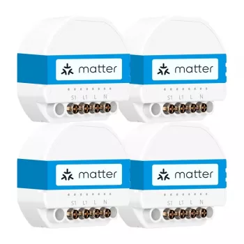 Interruttore smart Wi-Fi MEROSS MSS815MAQUA-UN confezione da 4 (2,4 GHz, spina US, nessun hub richiesto)